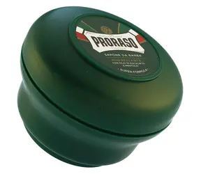 Proraso Grüne Rasierseife im Tiegel, Rasierschaum, 150 ml