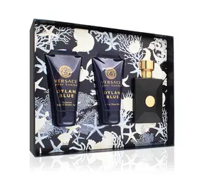 Versace Dylan Blue Pour Homme Eau de Toilette 50 ml ~ Eau de Toilette 50 ml + Duschgel 50 ml + After Shave Balm 50 ml