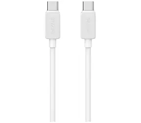 USAMS KY Serie US-SJ696 weiß / Lade- und Datenkabel / USB-C - USB-C / 60 W / 2 m / 480 Mbit/s
