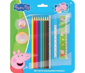 JIRI MODELS Peppa Pig Buntstiftset / Schreibgeräte / 13-teilig