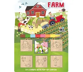 JIRI MODELS Stempel Bauernhof / 5+1 Stück / Wachssiegel 7 Farben
