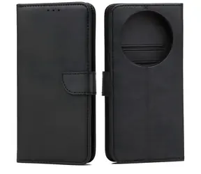Marv Wallet Case für Honor Magic 8 Lite, schwarz / Hülle / Brieftasche mit Kartenfach / Kunstleder