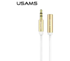 USAMS EYCX102 weiß / Audiokabel / 3,5-mm-Klinkenstecker (M) - 3,5-mm-Klinkenstecker (F) / Verlängerung / 1 m