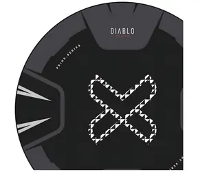 Diablo Chairs Stuhlmatte schwarz-weiß / Stuhlmatte / rutschfest / rund