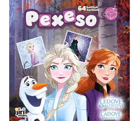 JIRI MODELS Pexeso im Arbeitsheft Frozen / 64 Karten / Schachtel zum Ausschneiden / 4 Blätter zum Ausmalen