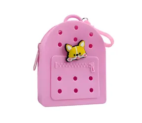 GESCHENKE Silikon-Geldbörse rosa / Geldbörse / Silikon / Reißverschluss / Mit Ziernadel