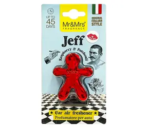 Mr&Mrs Fragrance Jeff Chrome Raspberry & Patschuli rot / Auto-Lufterfrischer / Duft nach Himbeere und Patschuli