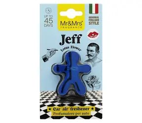 Mr&Mrs Fragrance Jeff Chrome Lotus Flowers blau / Auto-Lufterfrischer / Lotusblütenduft