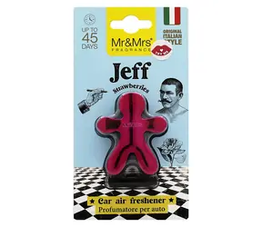 Mr&Mrs Duft Jeff Chrome Erdbeeren Fuchsia / Auto-Lufterfrischer / Erdbeere