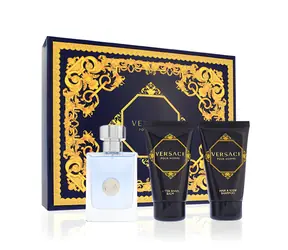 Versace Pour Homme Eau de Toilette 50 ml ~ Eau de Toilette 50 ml + After Shave Balsam 50 ml + Duschgel 50 ml