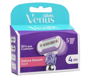 Gillette Venus Deluxe Smooth Swirl Ersatzköpfe, 4 Stück