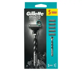 Gillette Mach3 Kohlerasierer + 5 Scherköpfe