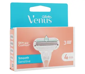 Gillette Venus Smooth Sensitive Ersatzköpfe, 4 Stück