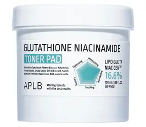APLB Glutathion-Niacinamid-Tonerpads und -Spray, 60 Stück