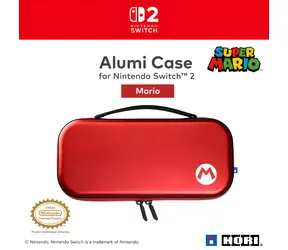 HORI Alumi Case Mario / Hülle / für Nintendo Switch 2 / Aluminium / bis zu 10 Spielkarten