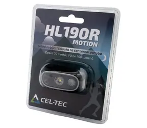 CEL-TEC HL190R Motion / Wiederaufladbare Stirnlampe / Bewegungssensor / 190 lm / IPX4 / 1200 mAh Akku