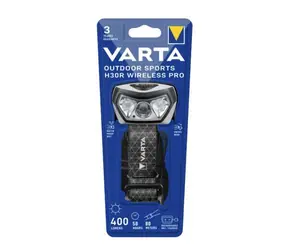 Varta Outdoor Sports H30R Wireless Pro Stirnlampe schwarz / LED / 400 lm / IPX7 / Reichweite 45 m