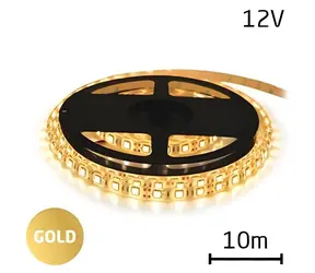 Tipa LED-Streifen SMD3528 Gold / LED-Streifen / 12 V / 120 LEDs/m / IP65 / 9,6 W/m / 10 m