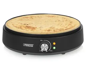 Princess 492235 Deluxe schwarz / Crpe-Maker / 30 cm / 1200 W / Thermostat