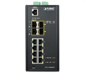 Planet IGS-12040MT / Industrieller Switch / Managed L2+ / 8x Gigabit RJ-45 / 4X SFP / IP30