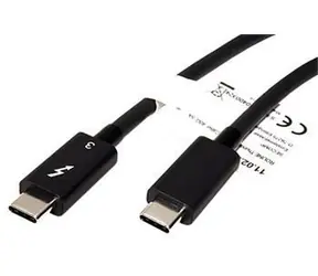 Roline Thunderbolt 3 USB-C(M) Kabel - USB-C(M) schwarz / Kabel / 0,5 m / 40 Gbit/s / PD 20 V/5 A