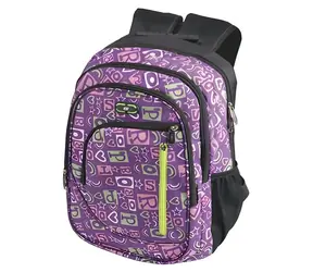 Easy Schulrucksack Flow lila mit Buchstabenprint / 20 l