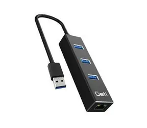 Geti GUH3AE / USB-Hub / 3x USB-A 3.0 / Ethernet