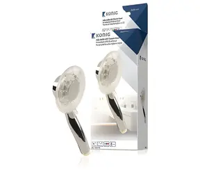König HC-SH21N transparent / Duschkopf / LED-Hintergrundbeleuchtung / 3 Farben