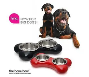 Prime Knochenförmiger Napf für große Hunde, schwarz / Hundenapf / Groß