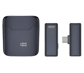 Kabelloses Mikrofon mit Ladeetui, schwarz / Mikrofon / USB-C-Anschluss
