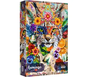 Trefl Puzzle Flamingo: Inspirierende Collage / 600 Teile / 40 x 60 cm