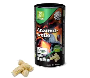Anzündhilfe aus Holzwolle / Anzünder / 32 Stück / Holzwolle