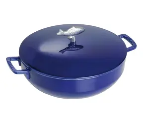Staub Fischsuppentopf aus Gusseisen 40510-326-0 blau / 28 cm / 4,6 l