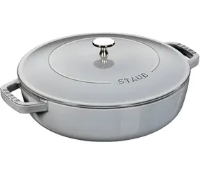 Staub Bratpfanne mit Deckel 28 cm 40511-470-0 Graphit / Gusseisen / Emaille / 3,7 l / Induktion