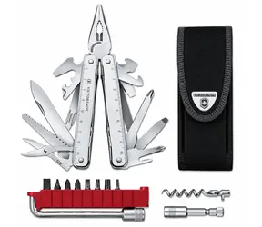 VICTORINOX Swiss Tool X PLUS Zange silber / Multitool / Blisterverpackung / Stahlgriffe