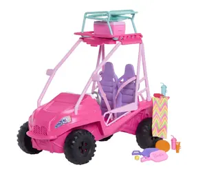 Mattel Barbie Strandbuggy Pink / Puppenspielzeug / Für 4 Puppen / ab 3 Jahren / Kunststoff