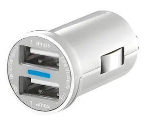 Tipa USB-Autoladegerät / Kfz-Ladegerät / 12 V/5 V / 2x USB / 2x 1 A