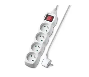 Geti GEC43S / Verlängerungskabel / 230 V / 4 Steckdosen / 3 m / mit Schalter