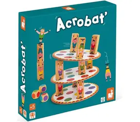 JANOD Acrobat / Brettspiel / Turmbauspiel / 57 Holzfiguren / ab 5 Jahren