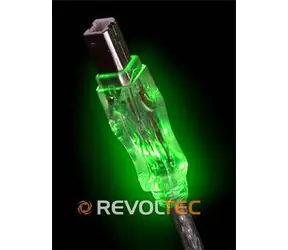 Revoltec USB kabel A-B zelená / Datový kabel / USB-A (M) - USB-B (M) / 1,8 m