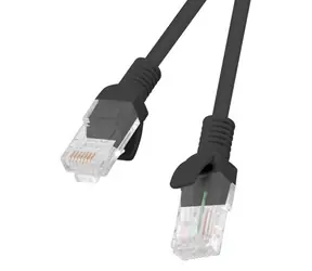 Lanberg UTP CAT5E 10m schwarz / Patchkabel / RJ45-RJ45 / U/UTP / Fluke-geprüft