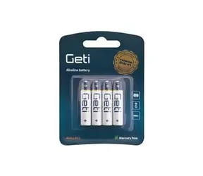 Geti Batterie AAA (LR03) / Alkaline / 1,5 V / 4 Stück / Blisterverpackung