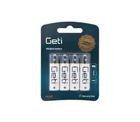 Geti Batterie AA (LR6) Alkaline / 1,5 V / 4 Stück / Blisterverpackung