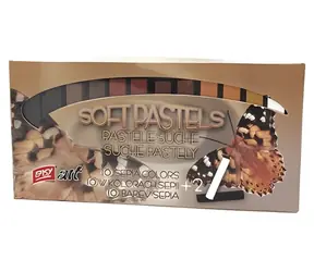 EasyArt Trockenpastell Sepia / Trockenpastell / 12 Farben