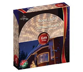 GETX Lichterkette, 144 LEDs, kaltweiß, 6 m, für den Außenbereich / Weihnachtskette / 144 LEDs / 6 m