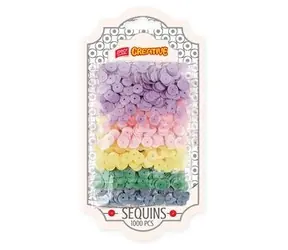 Easy Dekorative Pailletten, rund / 8 mm / 5 Metallic-Farben / 1000 Stück