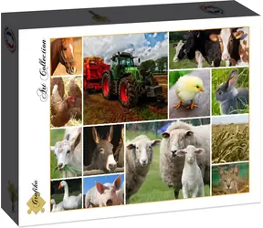 GRAPHICS Puzzle Bauernhoftiere / 1500 Teile / 85 x 61 cm