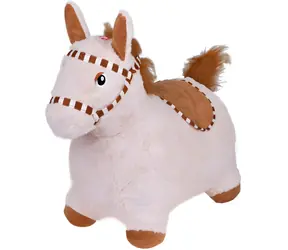 JOKOMISIADA Plüsch-Babywippe Pferd beige / Babywippe / 52 x 61 x 17 cm / Tragkraft 30 kg