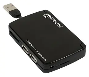Revoltec Kartenleser 70v1 + USB 2.0 Hub / Speicherkartenleser / 70 in 1 / USB 2.0