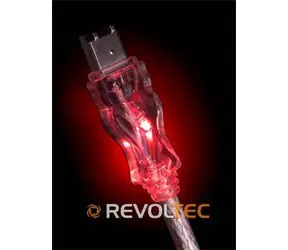 Revoltec FireWire-Kabel rot / FireWire-Kabel / 6-polig auf 6-polig / 1,8 m